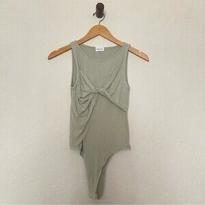 Song Of Style Luna Bodysuit in Sage Green